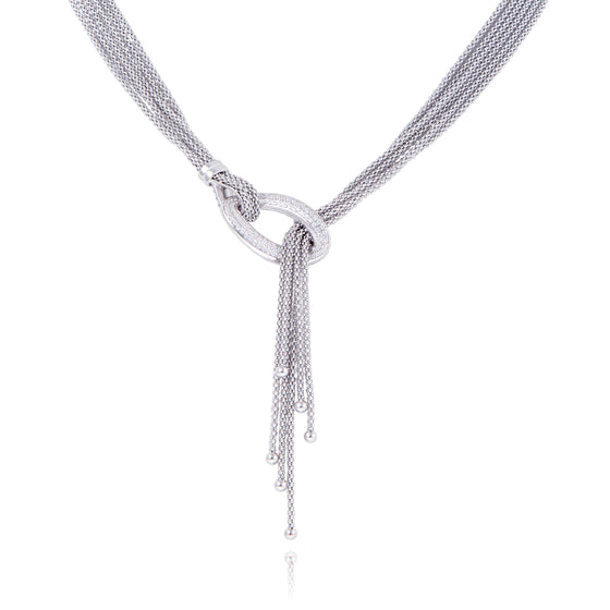 Collier sautoir en argent massif