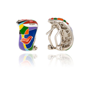 Oeil boucles d’oreilles colorées