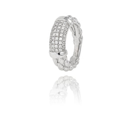 Bague argent avec oxydes de zirconium