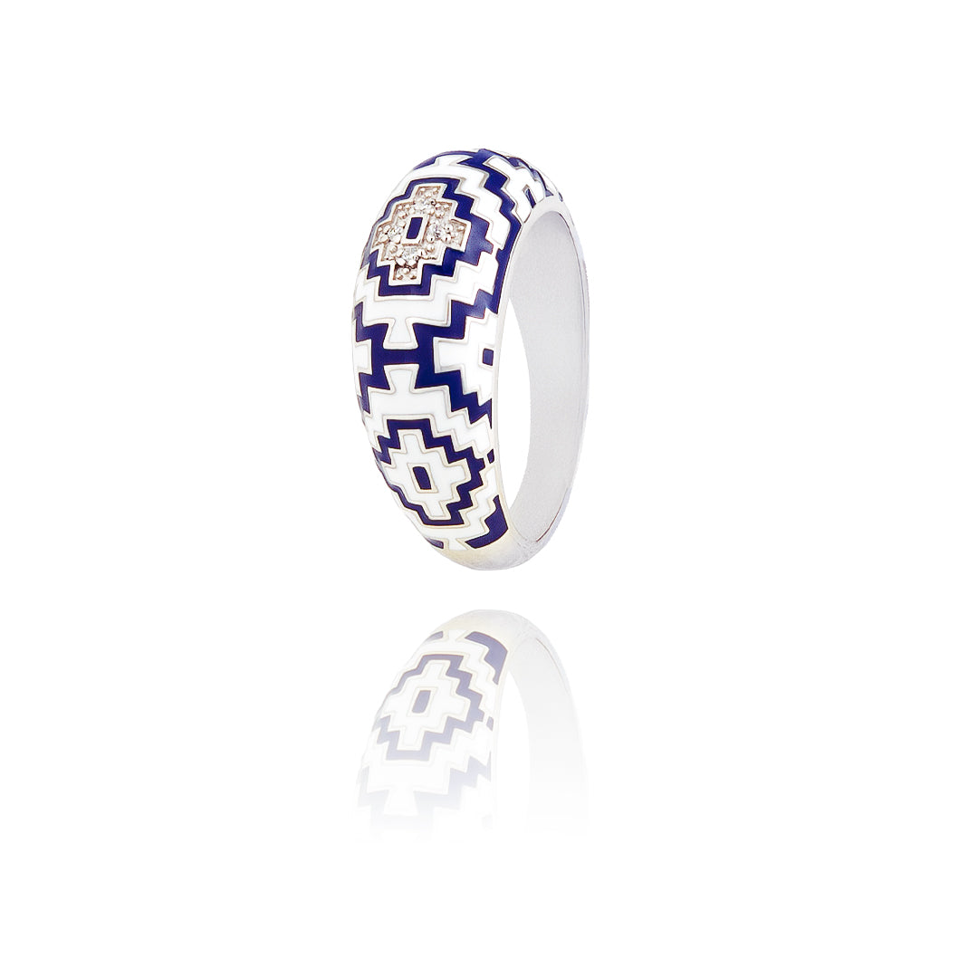 bague femme en argent aztec
