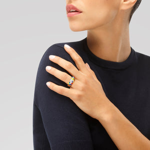 bague perroquet en argent
