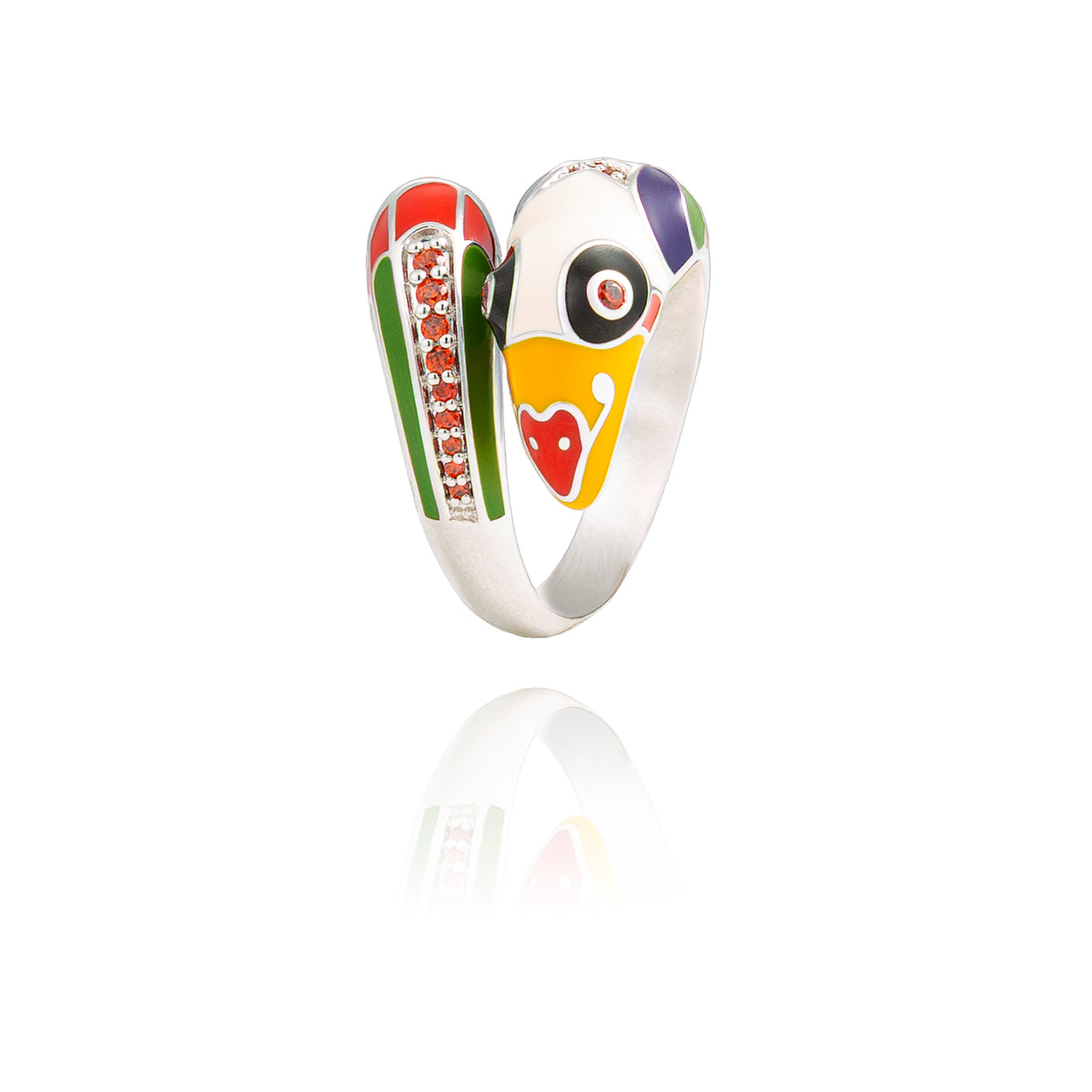 bague femme en argent toucan