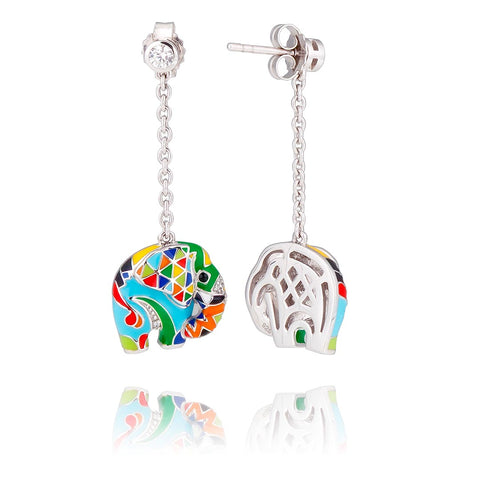 boucles d’oreilles pendantes éléphant
