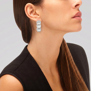 boucles d'oreilles pendantes Vittoria en argent massif