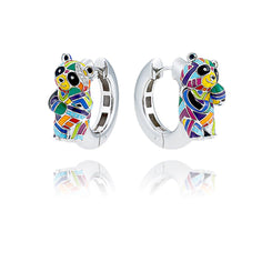 créoles panda pour femme