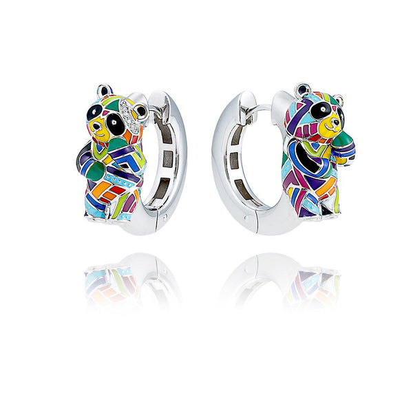 créoles panda pour femme