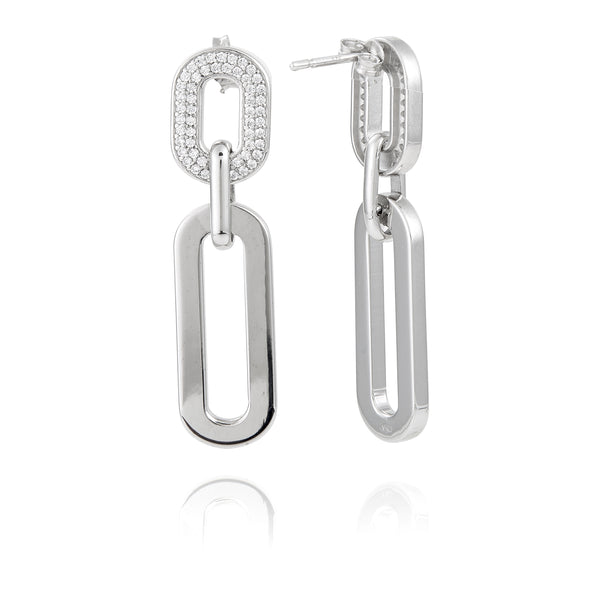 boucles d'oreilles pendantes en argent pour femme