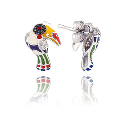 boucles d'oreilles argent 925 oiseau