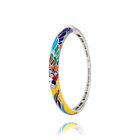 bracelet oiseau exotique en argent