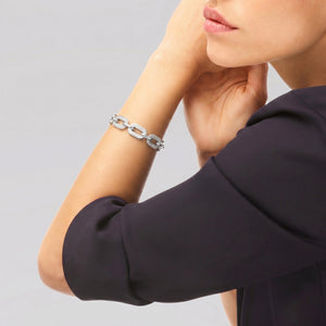 bracelet anneaux entrelacés en argent