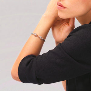bracelet jonc panthère argent