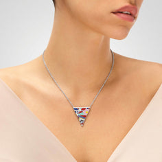 Collier afrique argent triangle pour femmes