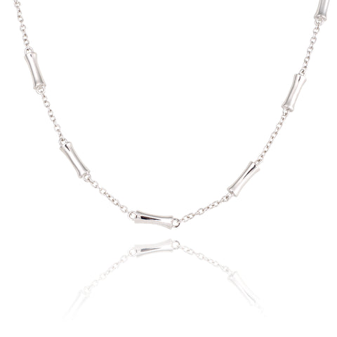 Collier en argent rhodié pour femme