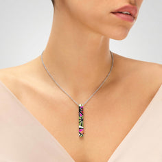 Collier barrette colorée