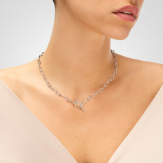 collier long en argent pour femme