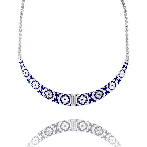 collier en argent pour femme motif mexicain