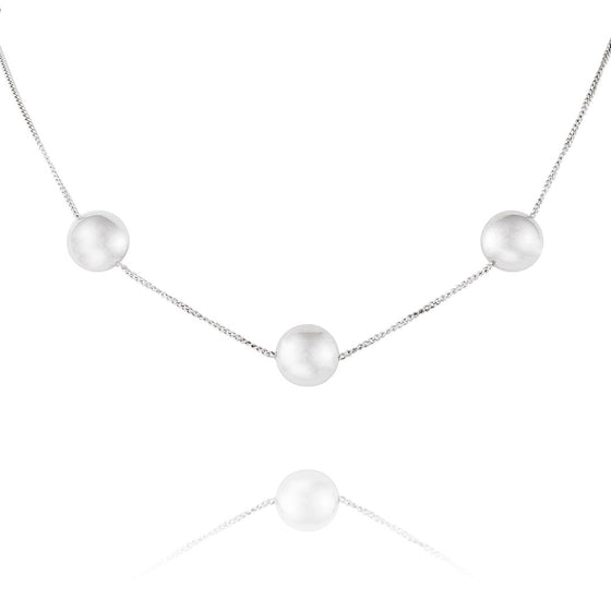 collier en argent avec perle