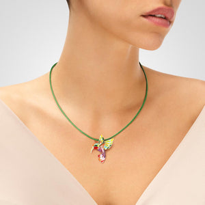 collier en corde verte