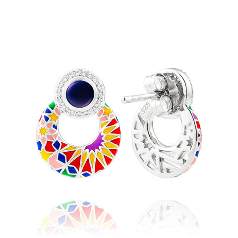 boucles d'oreilles rondes en argent massif