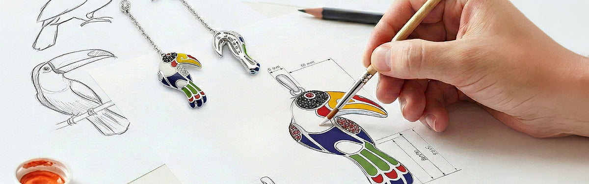 dessin croquis toucan