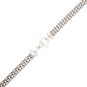 collier long en argent 925 rhodié