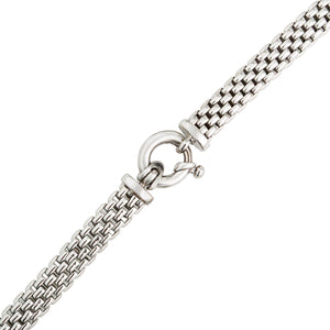 collier en argent massif et oxydes de zirconium