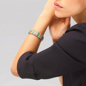 jonc argent multicolore