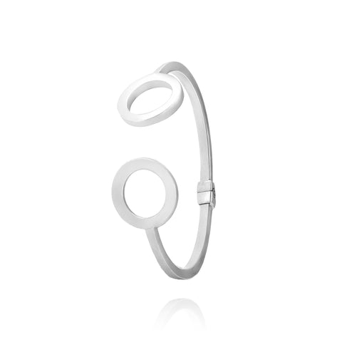 bracelet rigide tout argent pour femme