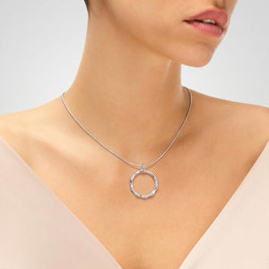 Pendentif rond en argent massif