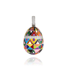 forme œuf pendentif en argent