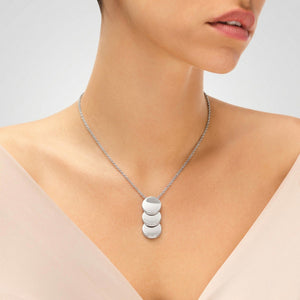 collier sautoir fantaisie en argent 