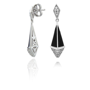 Boucles d'oreilles pendantes en argent