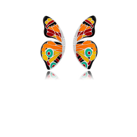 Boucles d'oreilles papillon en argent pour femmes