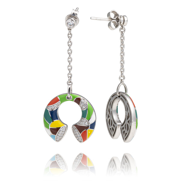 boucles d’oreilles en argent massif