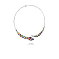 Collier serpent en argent pour femmes