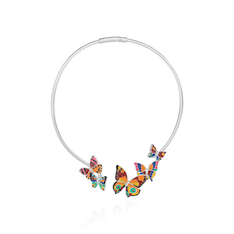 Collier papillon en argent pour femmes