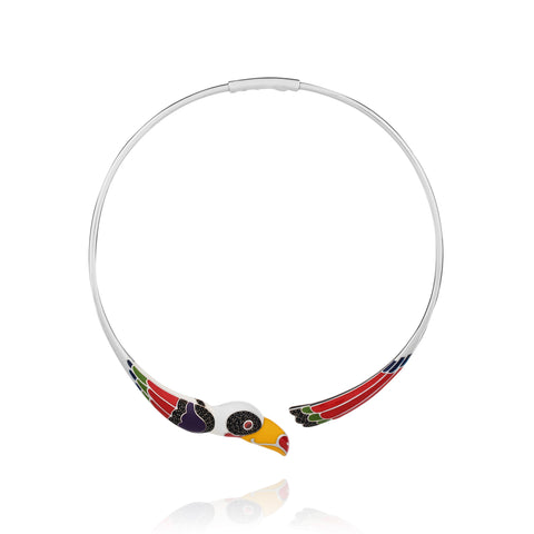 Collier toucan en argent pour femmes