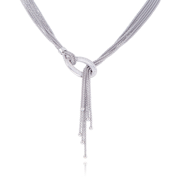 Collier sautoir en argent massif