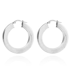 Venezia silver hoop earrings 30 mm