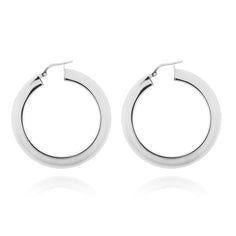 Venezia silver hoop earrings 40 mm