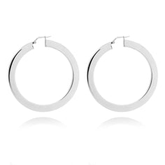 Venezia silver hoop earrings 50 mm