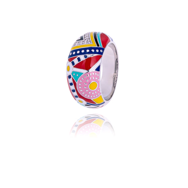 bague Afrique multicolore