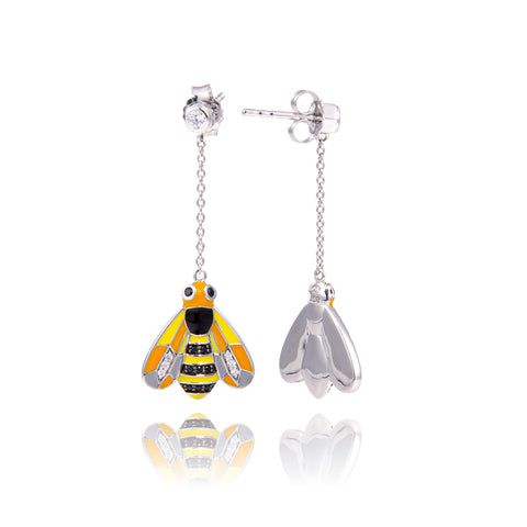 Boucles d'oreilles abeille