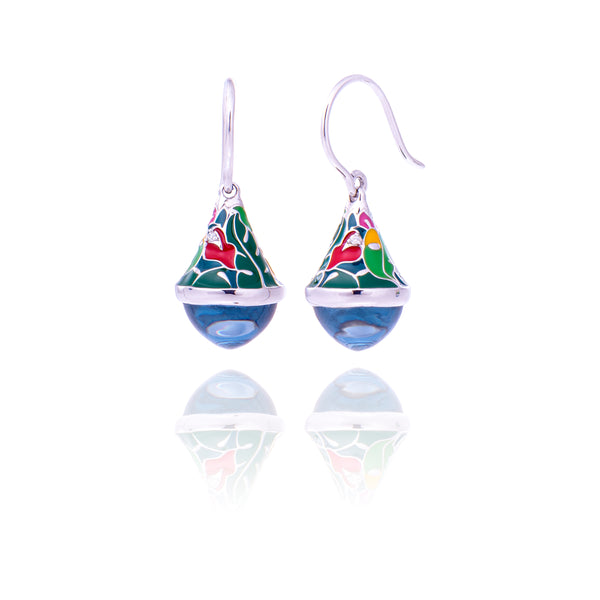 Boucles d'oreilles pendantes argent Jungle
