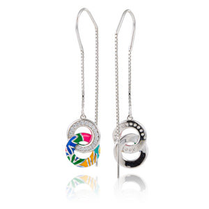 boucles d’oreilles pendantes avec anneau