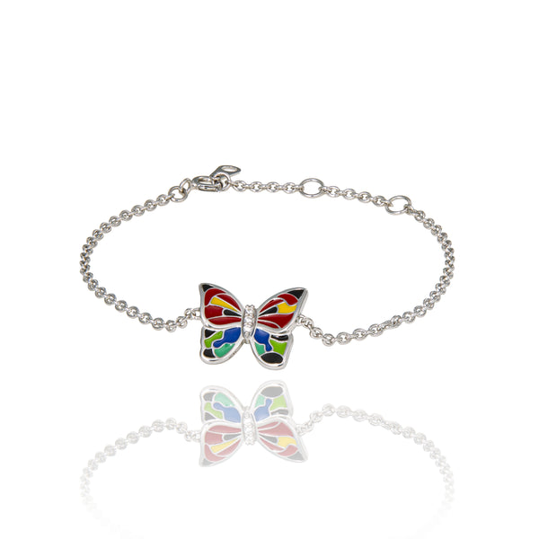 Bracelet papillon en argent