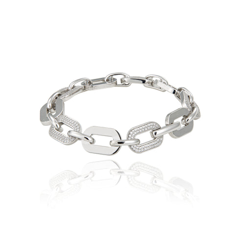 Bracelet en argent pour femme avec oxydes