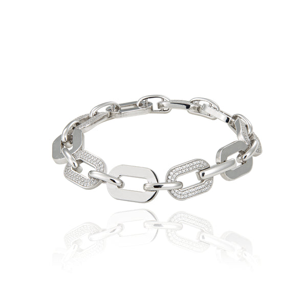 Bracelet en argent pour femme avec oxydes