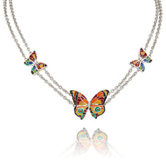 Butterfly silver necklace