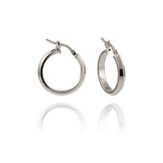 Santorini silver hoop earrings 16 mm